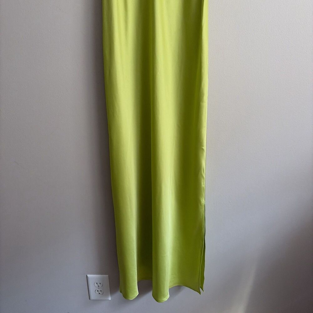 Vineyard Vines Womens Green Satin Maxi Dress Size Large Cocktail Party Beach - Picture 3 of 9